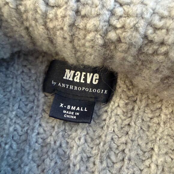 Anthropologie Maeve Athena Cowl Neck Cropped Sweater Grey Blend Size XS - Picture 3 of 7